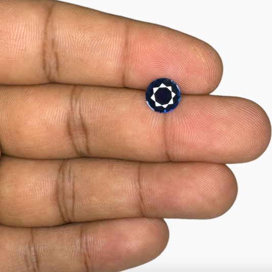 Blue Sapphire Stone Round 1.62 Carats Certified by IDL from Srilanka