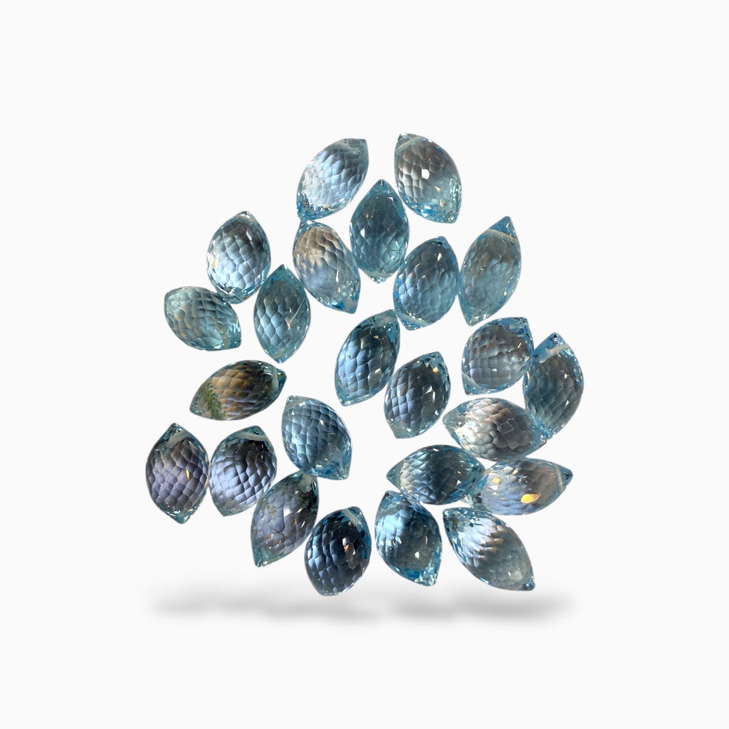 Blue Topaz Stone Briolette With Drill For Jewellery From 1 - 5 Carats