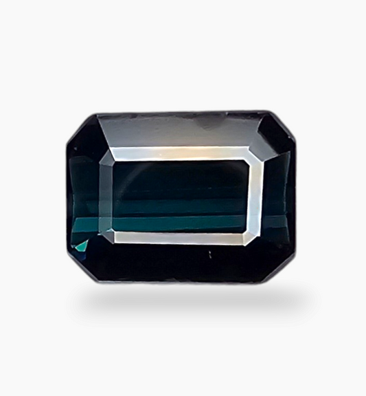 Natural Blue Tourmaline Emerald Cut Shape 9.63 Carats Size 19.2x9mm