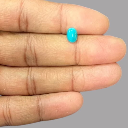 Blue Turquoise Stone 0.79 Carats 8.1 x 5.8 x 3 mm in oval