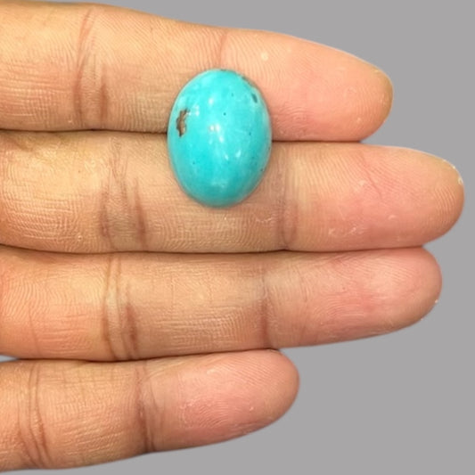Blue Turquoise Stone 18.59 Carats 21.3 x 15.9 x 9.5 mm in Oval