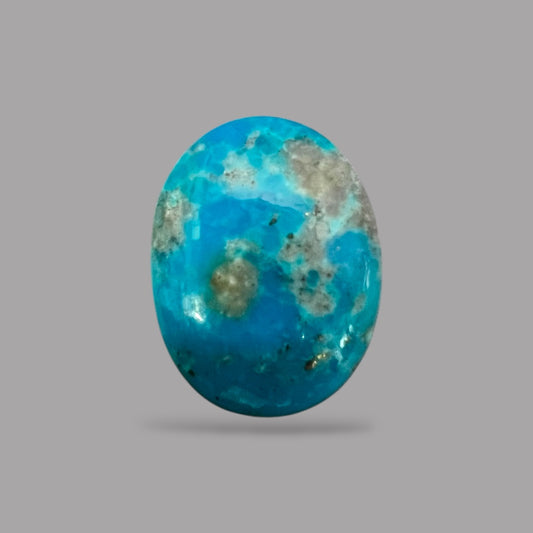 Blue Turquoise Stone 18.74Carats 20.4 x 15.6 x 7.7 mm in Oval
