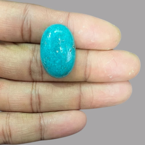 Blue Turquoise Stone 23.38 Carats 26.9 x 17.7 x 7.2 mm in Oval