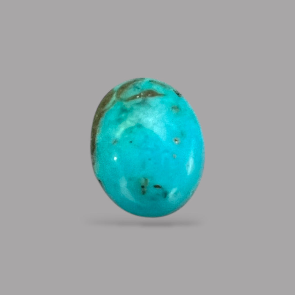 Blue Turquoise Stone 3.04 Carats 11.5 x 9.4 x 4.2 mm in Oval