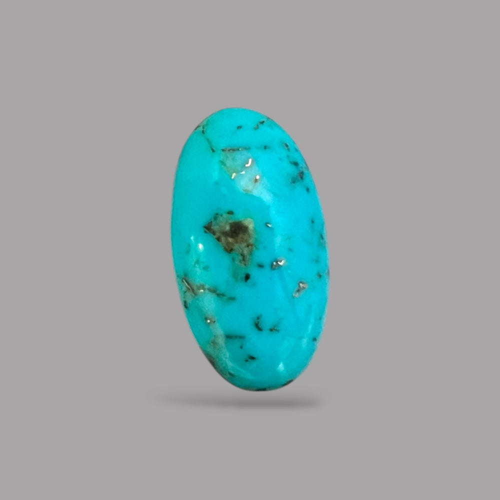 Blue Turquoise Stone 9.44 Carats 20.4 x 11.1 x 5.8 mm in oval