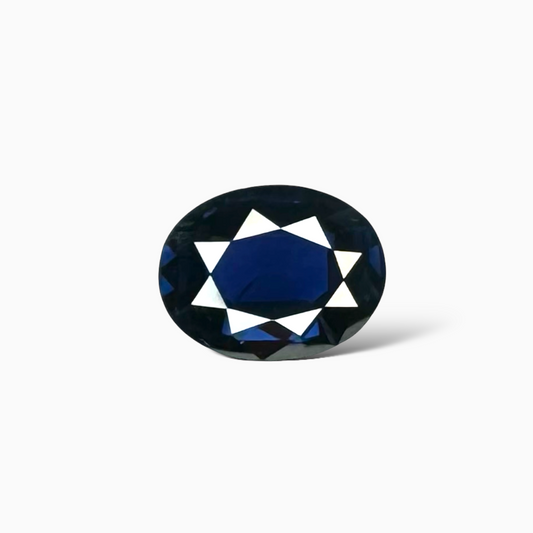 Blue Sapphire Oval 2.03 Carats 8.96 x 6.96 x 3.61 mm Dark Blue