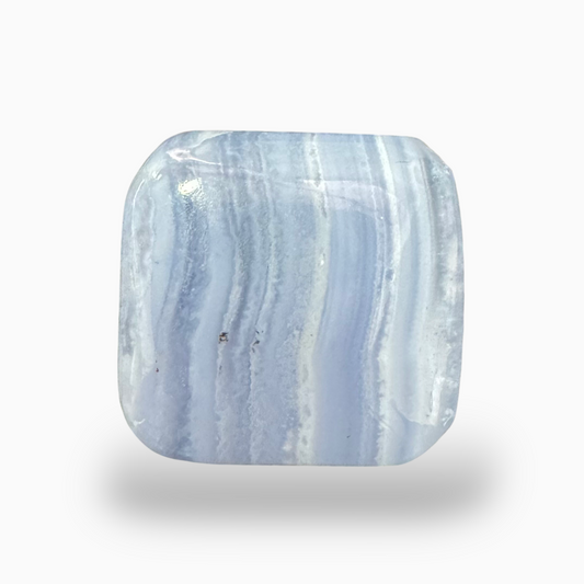 Blue lace Agate (Aqeeq) SkyBlue Color Cushion Caochon Shape 34.3  Carats Size 20X20mm