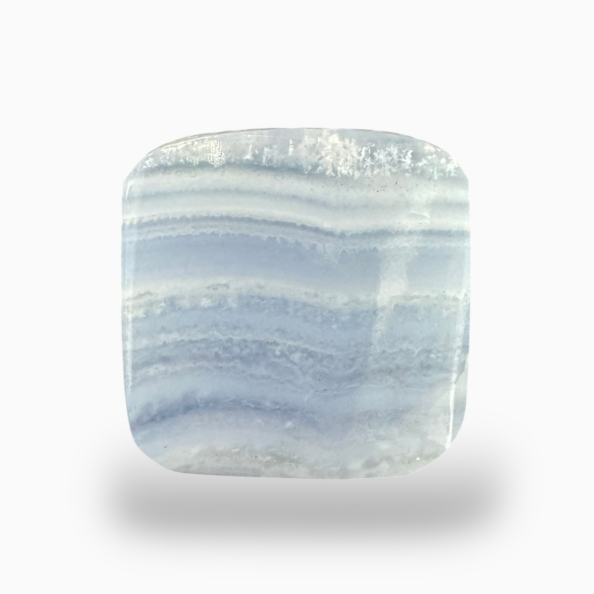 Blue lace Agate (Aqeeq) SkyBlue Color Cushion Caochon Shape 34.3  Carats Size 20X20mm