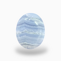 Blue lace Agate (Aqeeq) SkyBlue Color Oval Caochon Shape 25.7 Carats Size 21X16.5mm