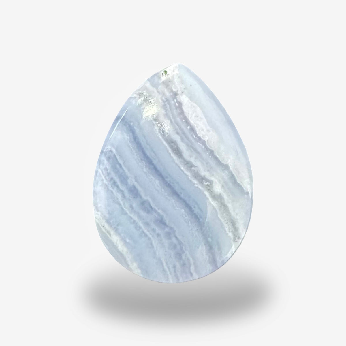 Blue lace Agate (Aqeeq) SkyBlue Color Pear Caochon Shape 25.8 Carats Size 21X15.5mm