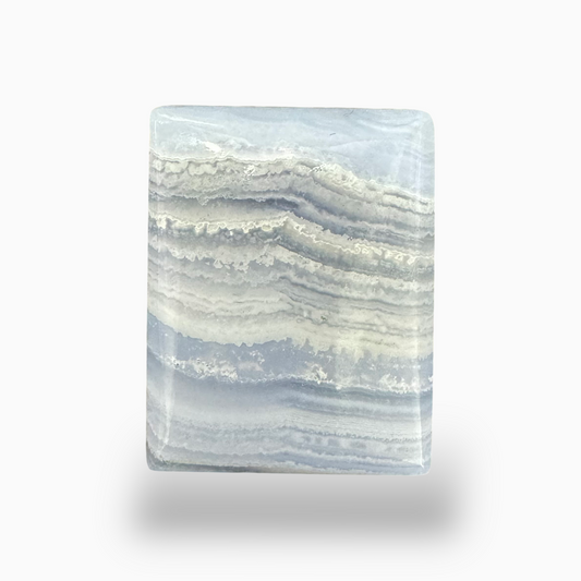 Blue lace Agate (Aqeeq) SkyBlue Color Square Caochon Shape 28.8 Carats Size 23X18mm