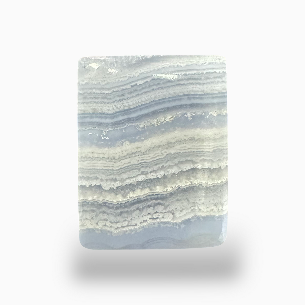 Blue lace Agate (Aqeeq) SkyBlue Color Square Caochon Shape 28.8 Carats Size 23X18mm
