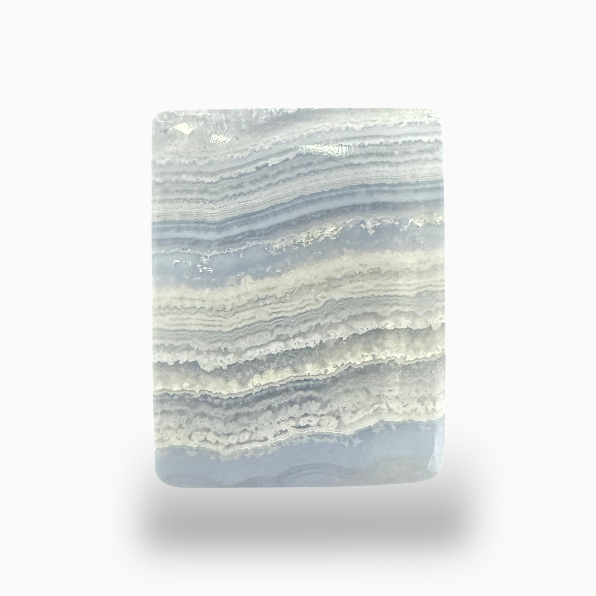 Blue lace Agate (Aqeeq) SkyBlue Color Square Caochon Shape 28.8 Carats Size 23X18mm