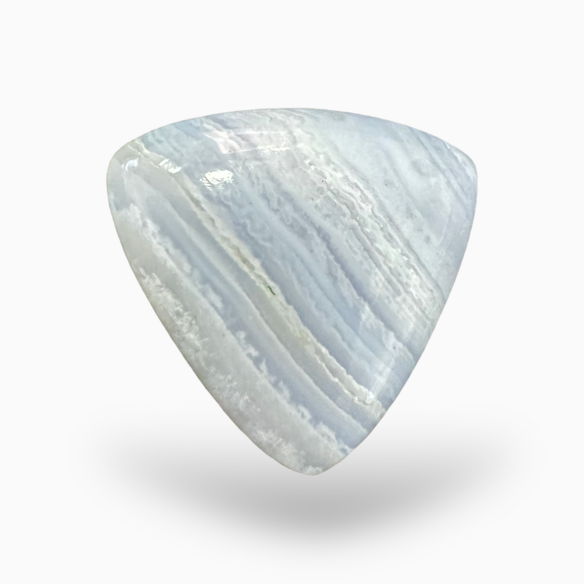 Blue lace Agate (Aqeeq) SkyBlue Color Trilliant Caochon Shape 20.38 Carats Size 18.5X18.5mm