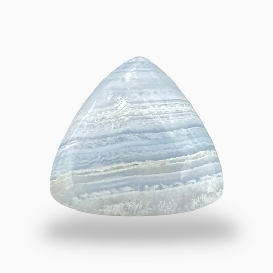 Blue lace Agate (Aqeeq) SkyBlue Color Trilliant Caochon Shape 20.38 Carats Size 18.5X18.5mm