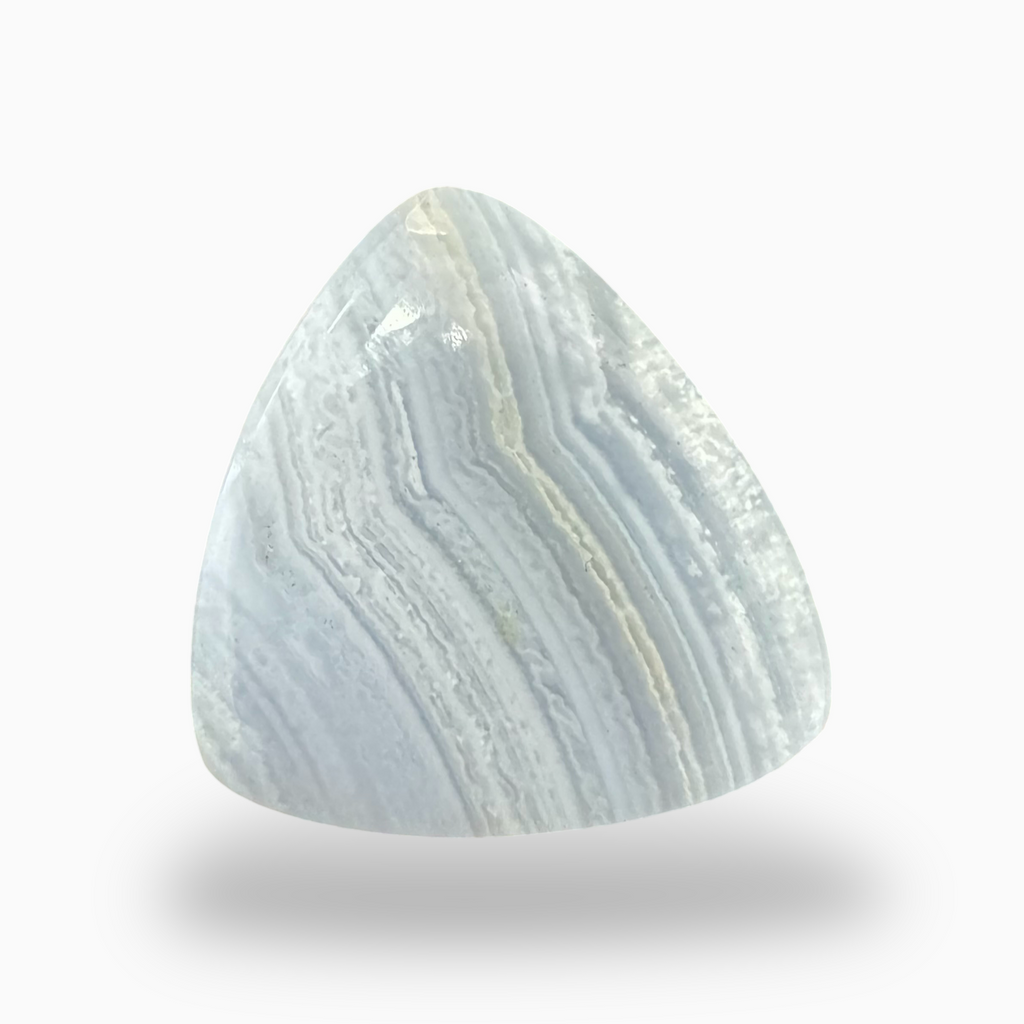 Blue lace Agate (Aqeeq) SkyBlue Color Trilliant Caochon Shape 20.38 Carats Size 18.5X18.5mm