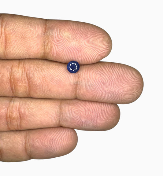 Natural Blue Sapphire Stone 0.58 Carats Round Shape 5x5mm