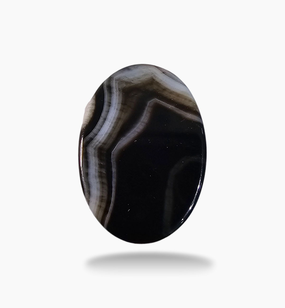 Botswana Agate Stone (Aqeeq) 21.48 Carats 26.5x18.5mm