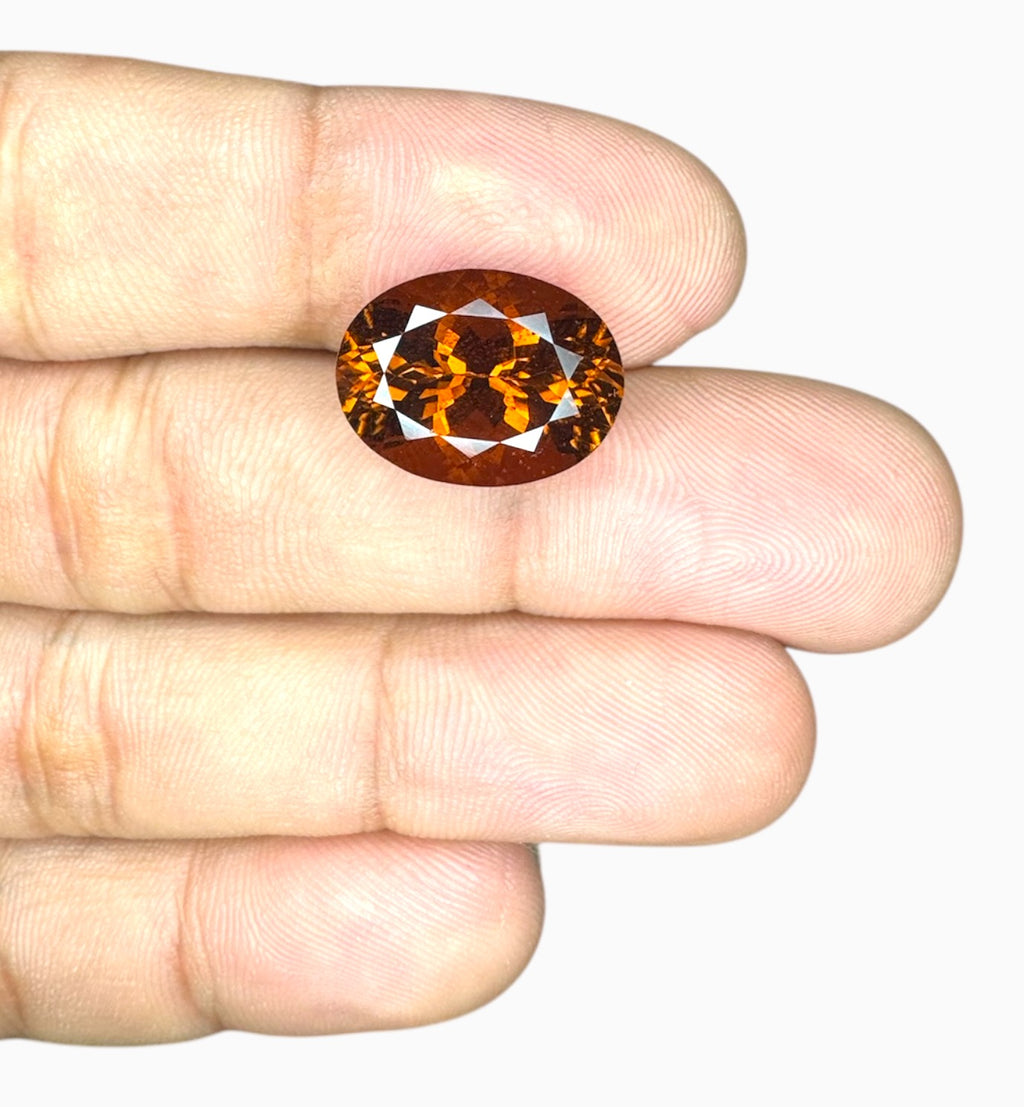 Brown Tourmaline Oval Shape 9.95 Carats Size 16x12mm