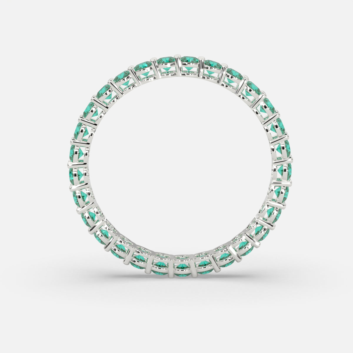 Budur Emerald Ring Silver