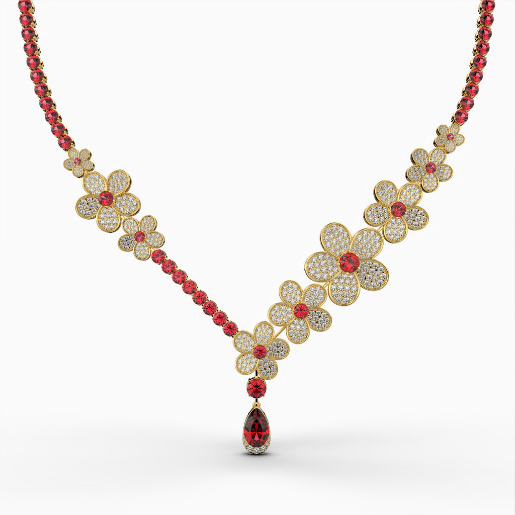 Burmese Ruby Necklace - Irinushka