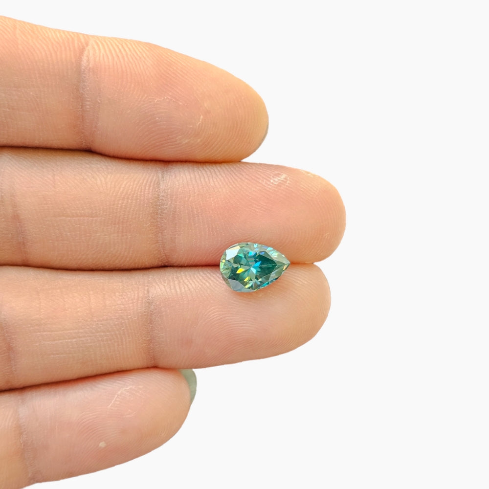Buy Best Moissanite in Pear Shape 2.30 Carats with 10 by 7 mm Size