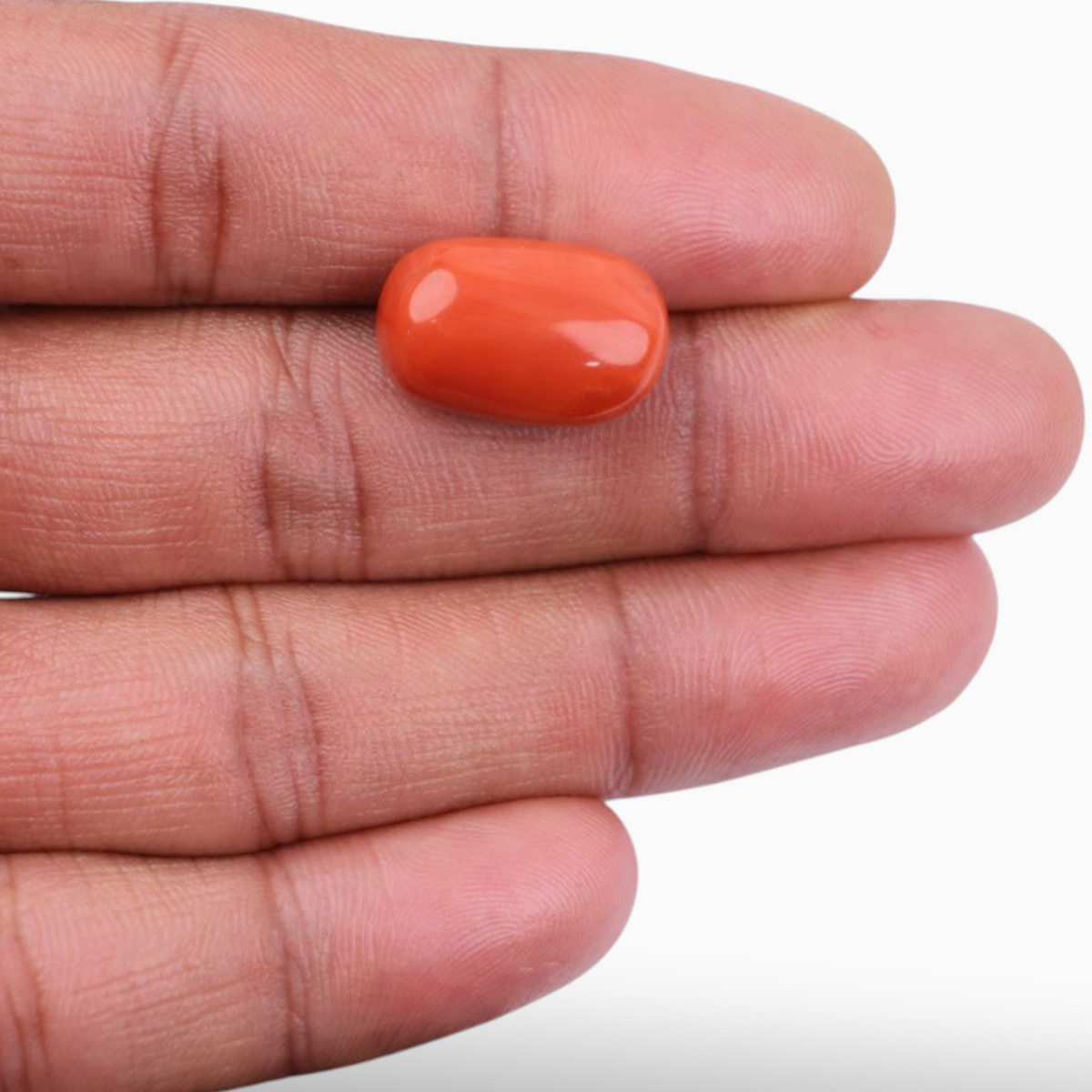 Buy Coral Cabochon Shape For Sale 17.67 Carats Size 18.8x11.9mm