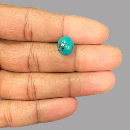 Buy Firoza Stone Online 4.04 Carats 11.4 x 9.9 x 6 mm in Oval