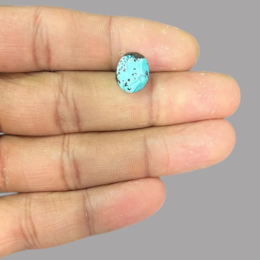 Buy Firoza Stone Online 4.37 Carats 11.7 x 9.6 x 5.4 mm in Oval