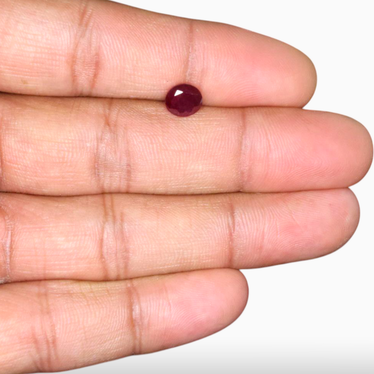 Buy Genuine Ruby Gemstone In Oval Shape 1.93 Carats 7.3x6.5mm Size