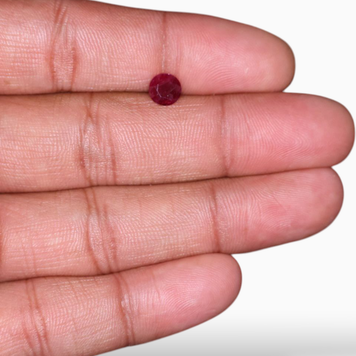 Buy Genuine Ruby Stone In Round Shape 1.24 Carats 6.5mm Size
