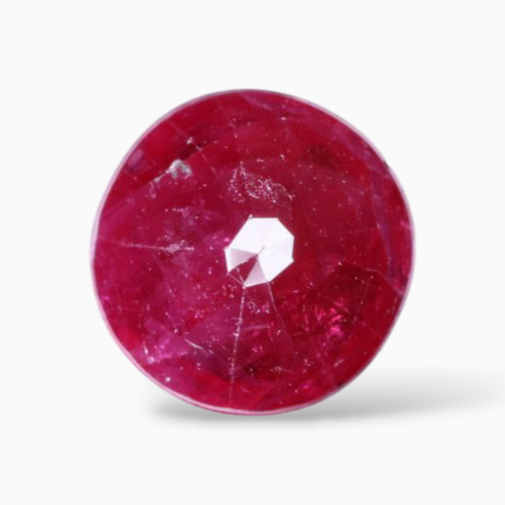 Buy Genuine Ruby Stone In Round Shape 1.24 Carats 6.5mm Size