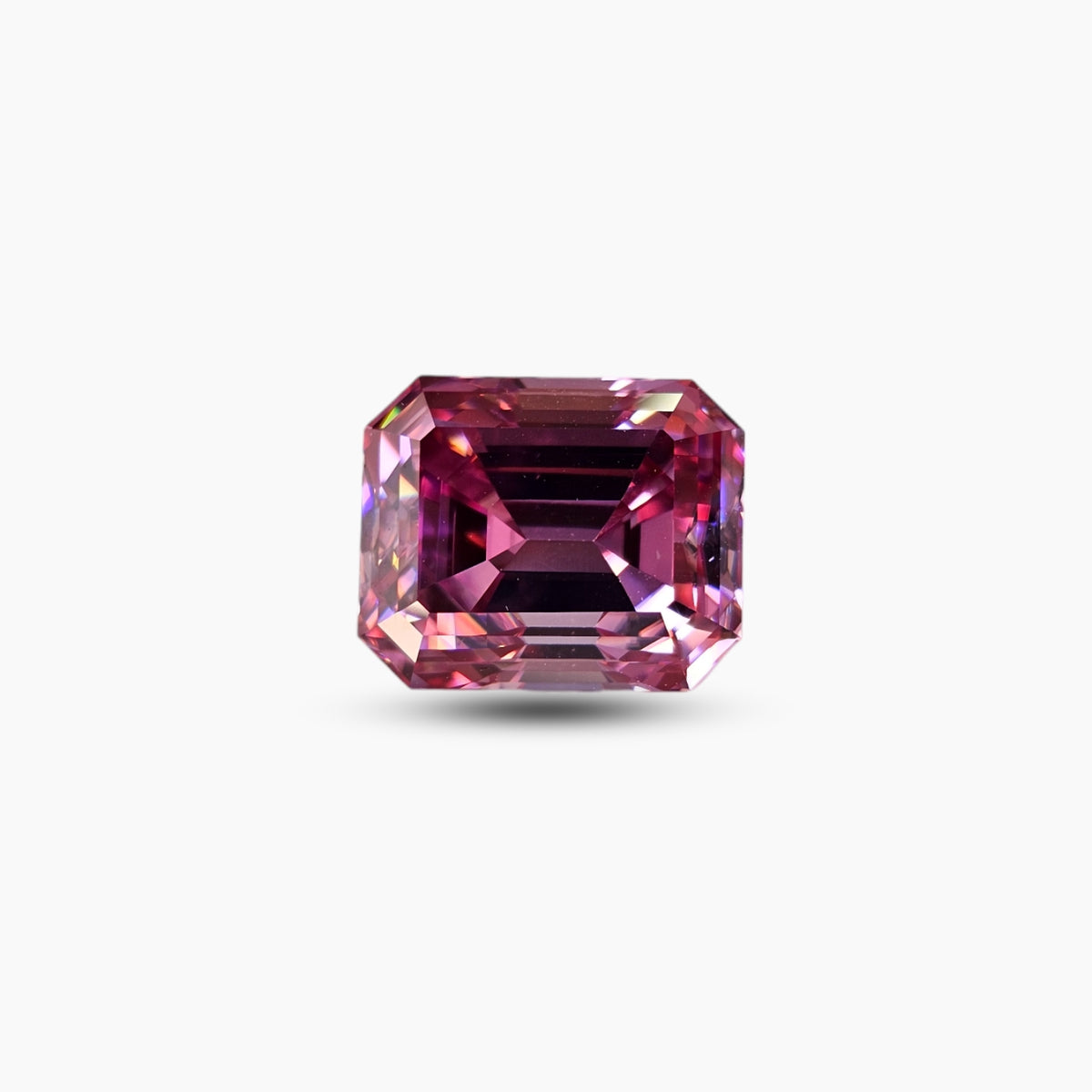 Loose Pink Moissanite Diamond Stone 6.79 Carats in 11 by 12 MM