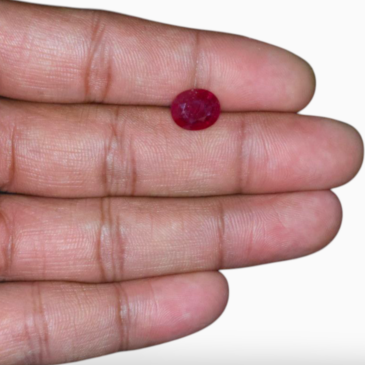 Buy Manik Ruby Gemstone In Oval Shape 3.17 Carats 10.2x8.5mm Size