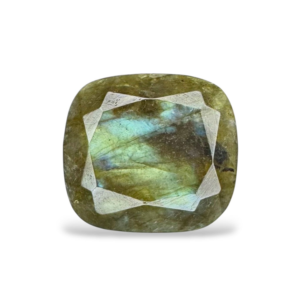 Buy Natural Labradorite Cushion Cut 6.56 Carats 13.1 X 14 mm