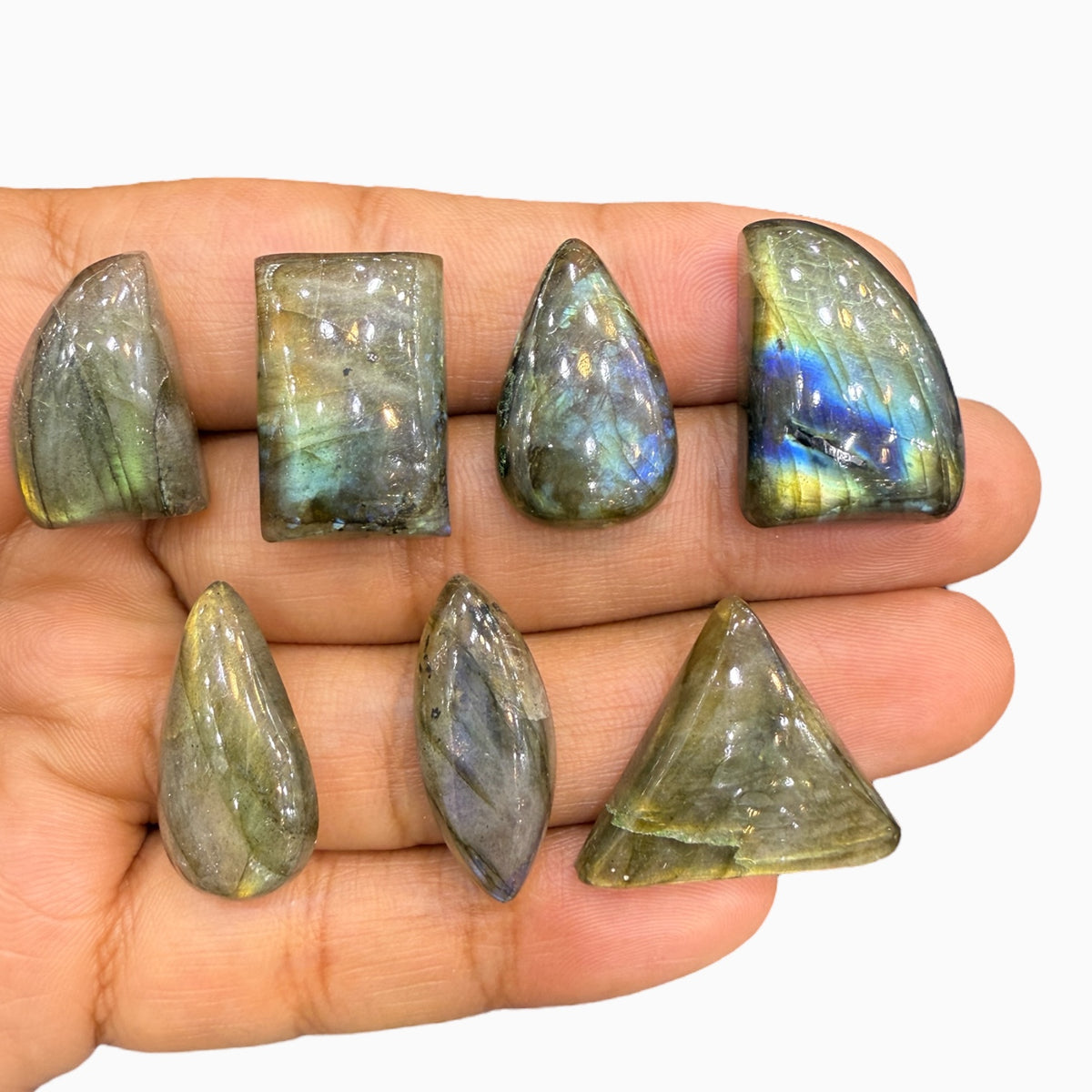 Buy Natural Labradorite Stone Mix Shapes Lot From 5 - 30 Carats Price Per Carats