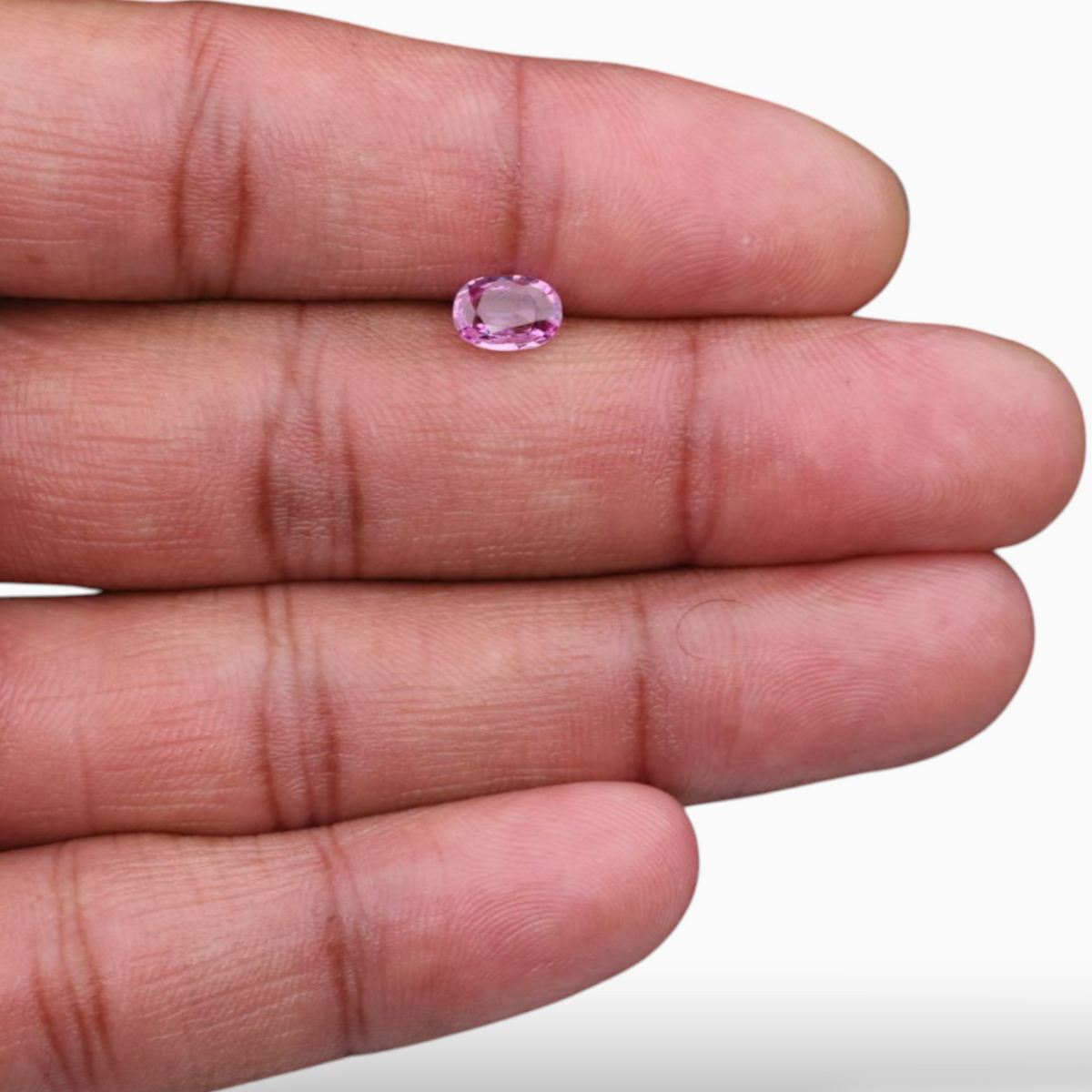 Buy Natural Pink Sapphire Stone In Oval Shape 0.91 Carats & Size 7.2x5mm