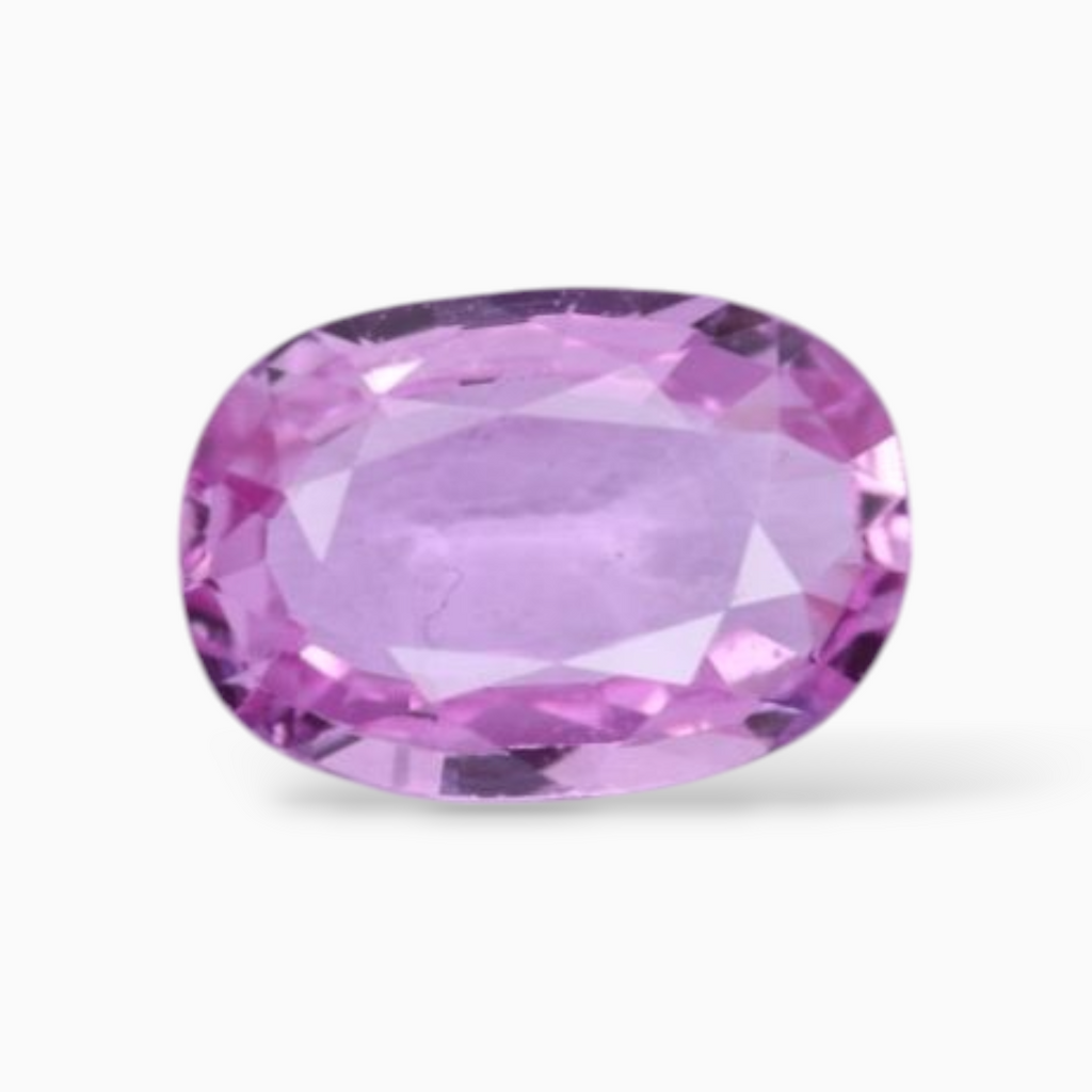 Buy Natural Pink Sapphire Stone In Oval Shape 0.91 Carats & Size 7.2x5mm