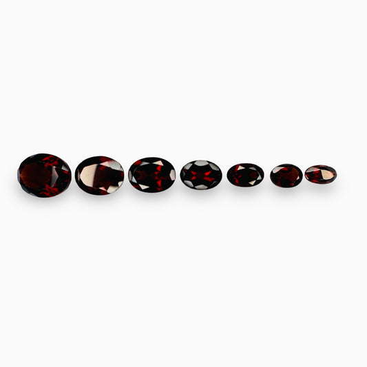 Buy Natural Red Garnet Stone Size  From 5x3 mm To 8x10 mm, Carats 0.30 To 2.50 Carats