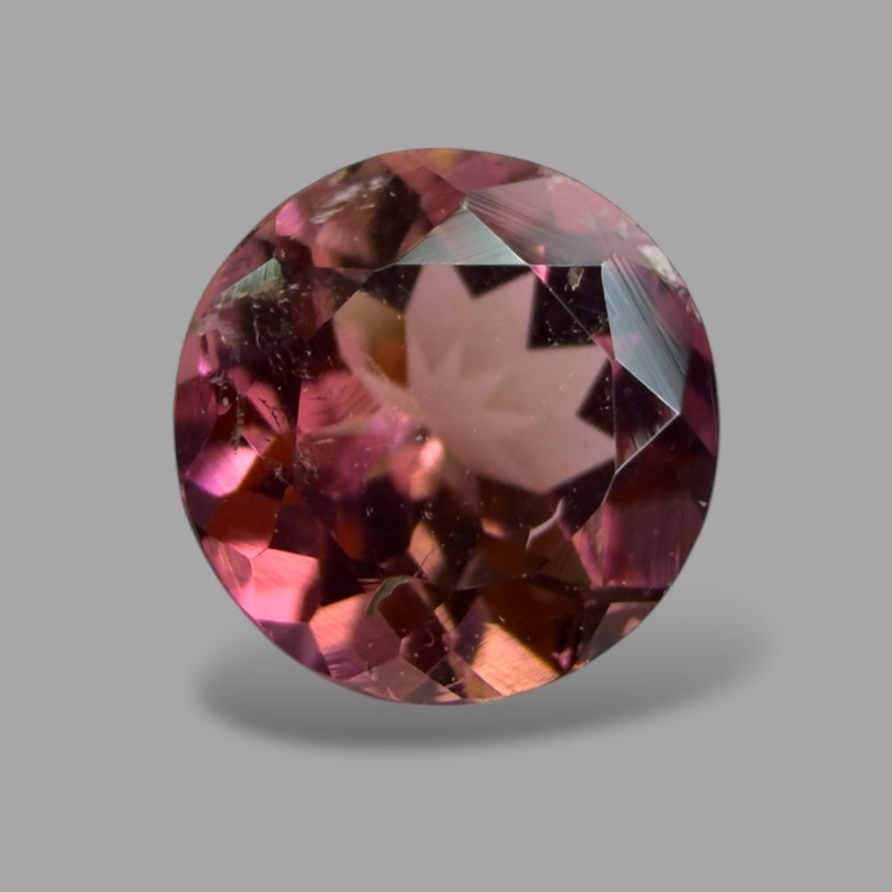Natural Rubellite Tourmaline 0.72 Carats Gemstone – Round 5.4 mm