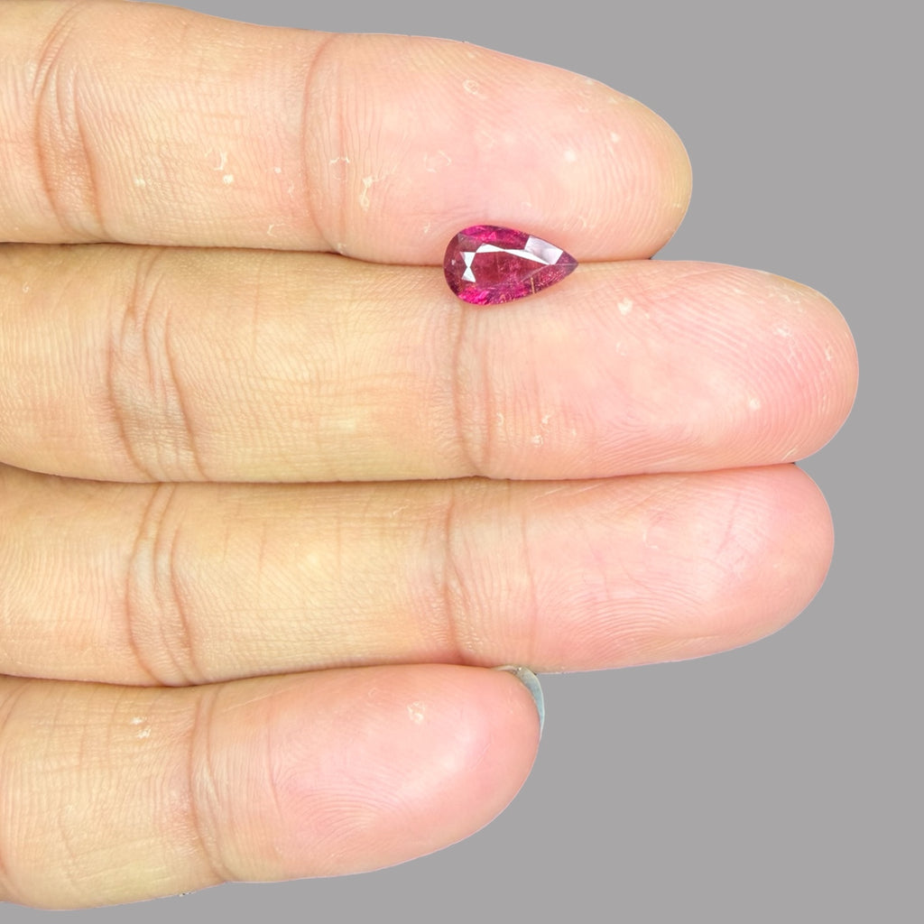 Natural Rubellite Tourmaline 1.12 Carats Gemstone – Pear