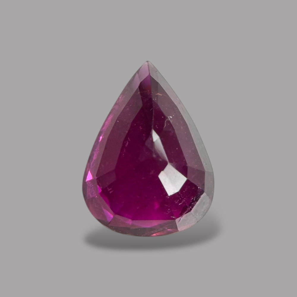 Natural Rubellite Tourmaline 1.18 Carats Gemstone – Pear 8.1x6 mm