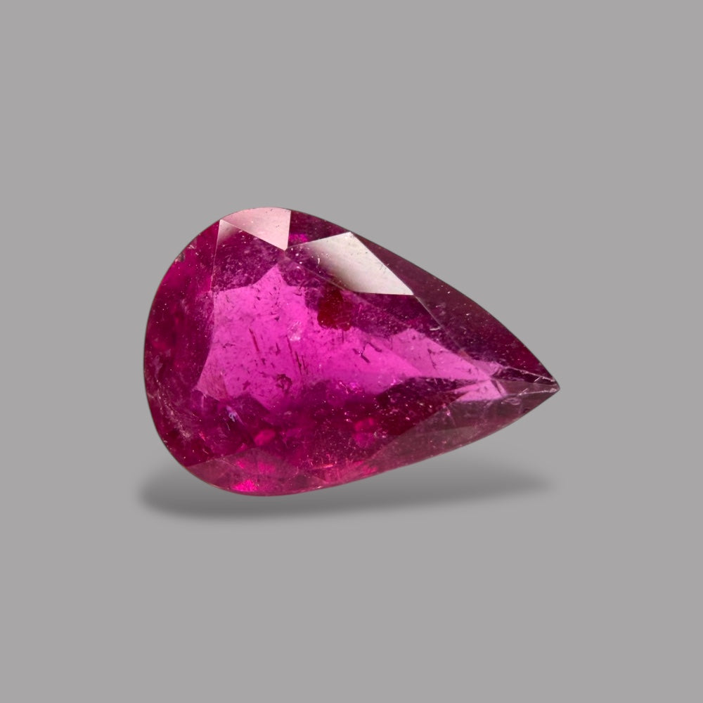 Natural Rubellite Tourmaline 1.69 Carats Gemstone – Pear 9.6x6.7 mm