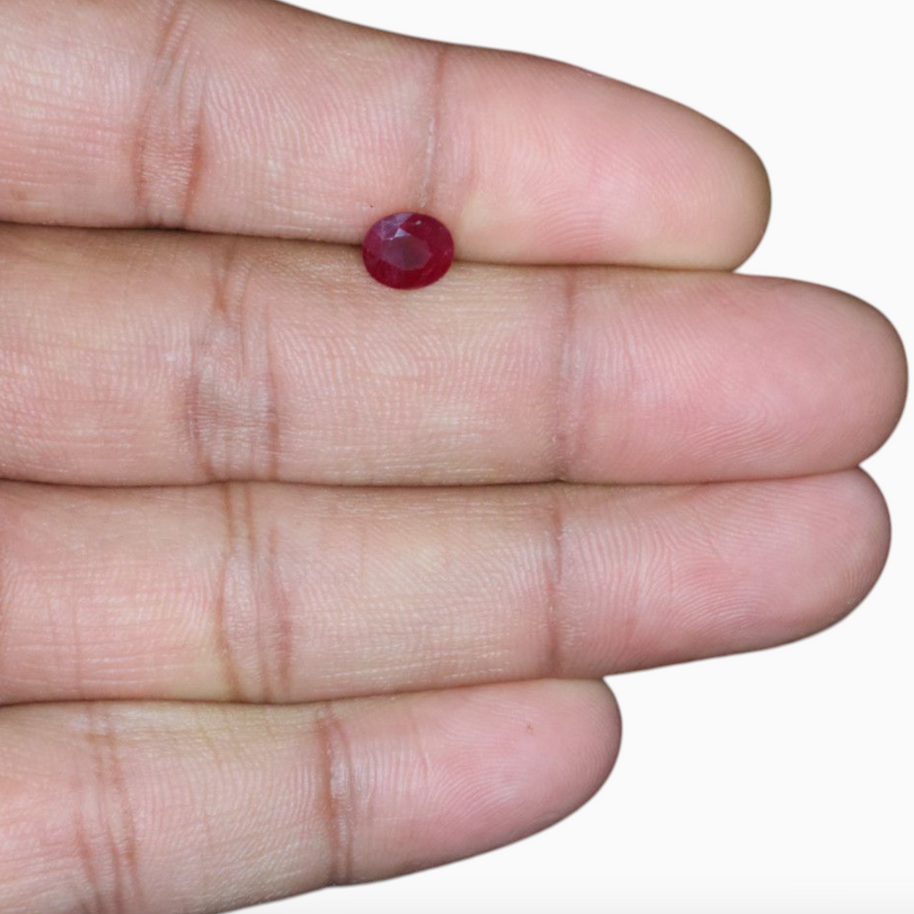 Buy Natural Ruby Stone In Oval Shape 1.51 Carats 7x6mm Size