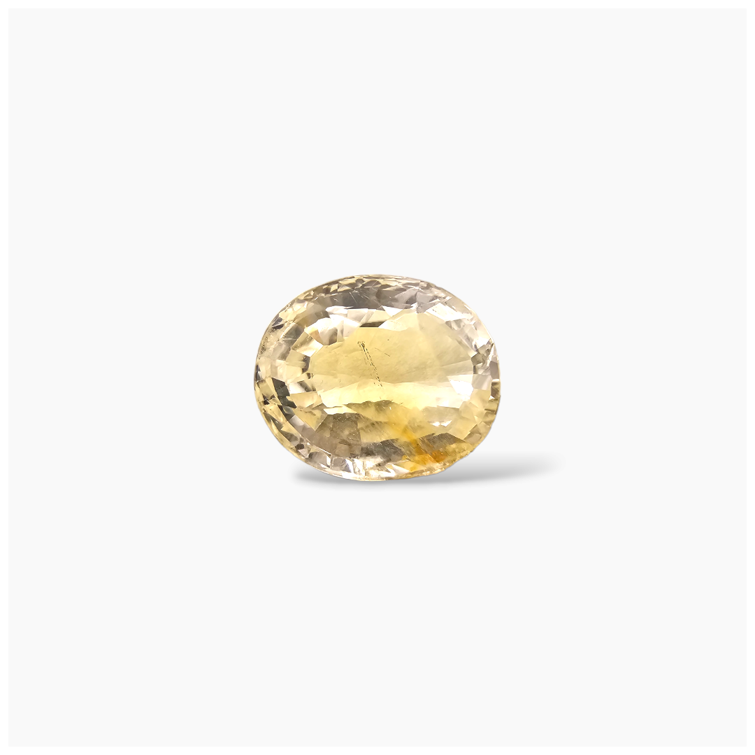 Buy Natural Yellow Sapphire Gemstone 2.51 Carats Oval Cut Shape 8.5x7 mm