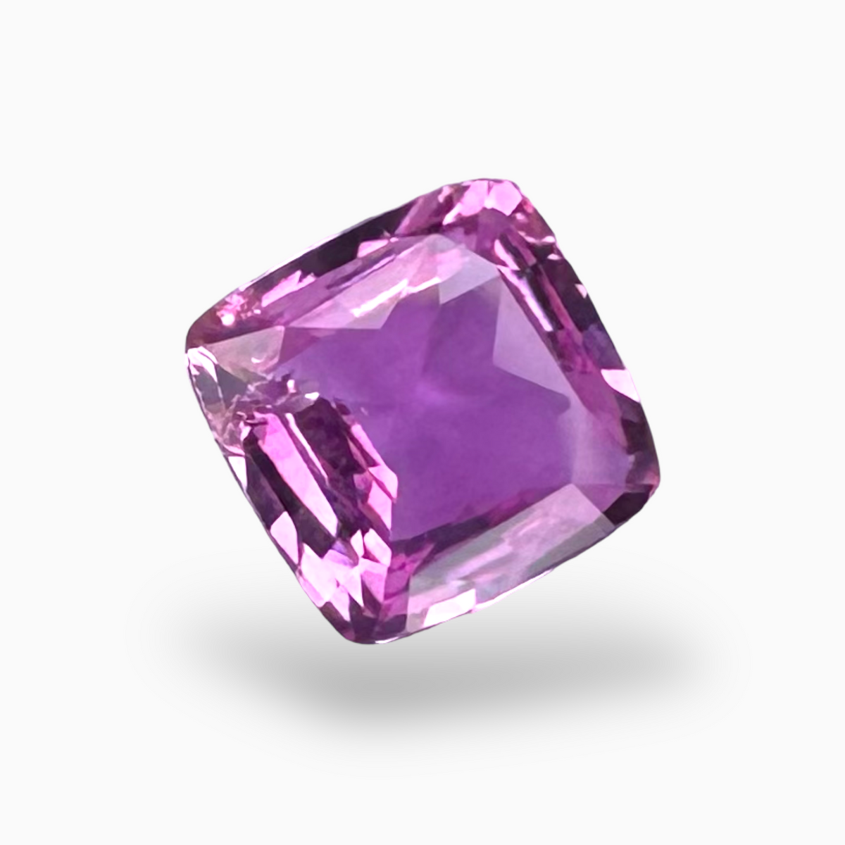 Buy Online Pink Sapphire Stone Cushion Cut 1.53 Carats 7.2 × 6.2 mm