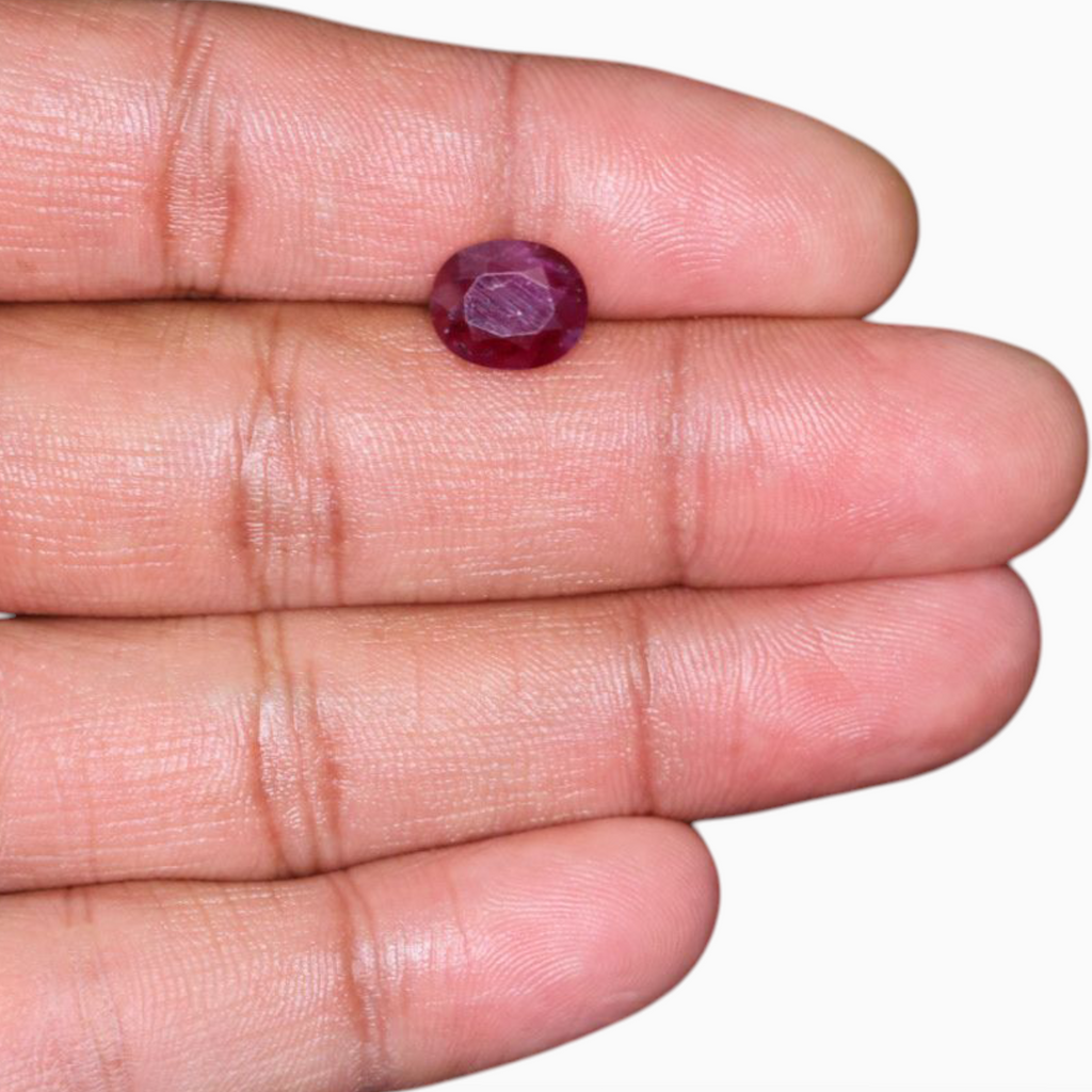 Buy Pink Rubies Gemstone In Oval Shape 5.22  Carats 10.1x8.4mm Size