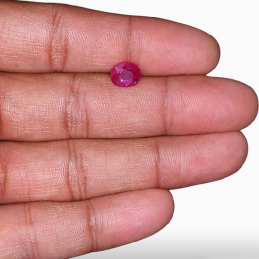Buy Pink Ruby Gemstone Oval Shape 2.58 Carats 8.6x7.3mm Size