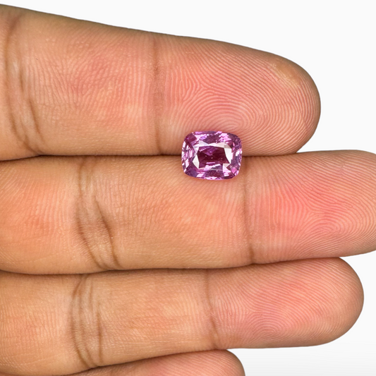 Buy Pink sapphire online Cushion Cut 2.04 Carats 8 × 6.3 mm