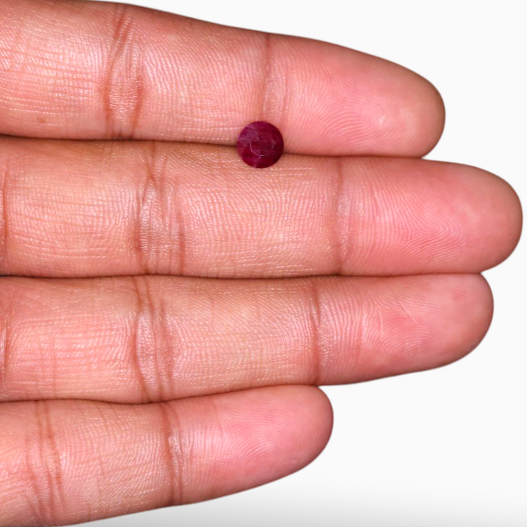 Buy Real Ruby Stone In Round Shape 1.56 Carats 6.6mm Size